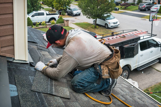 Professional Gutter Installation technician working in Adamstown, MD